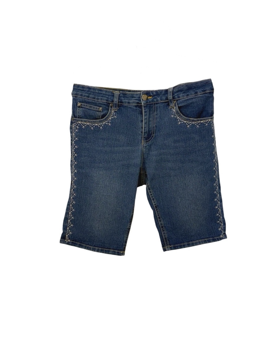 Blue Identity Bermuda Denim Shorts